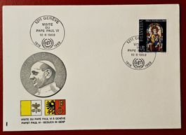 PRO PATRIA 145 PAPST PAUL VI GENF PAPE PAUL VI A GENEVE 1969