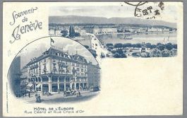 1924, GENÈVE, HÔTEL DE L'EUROPE