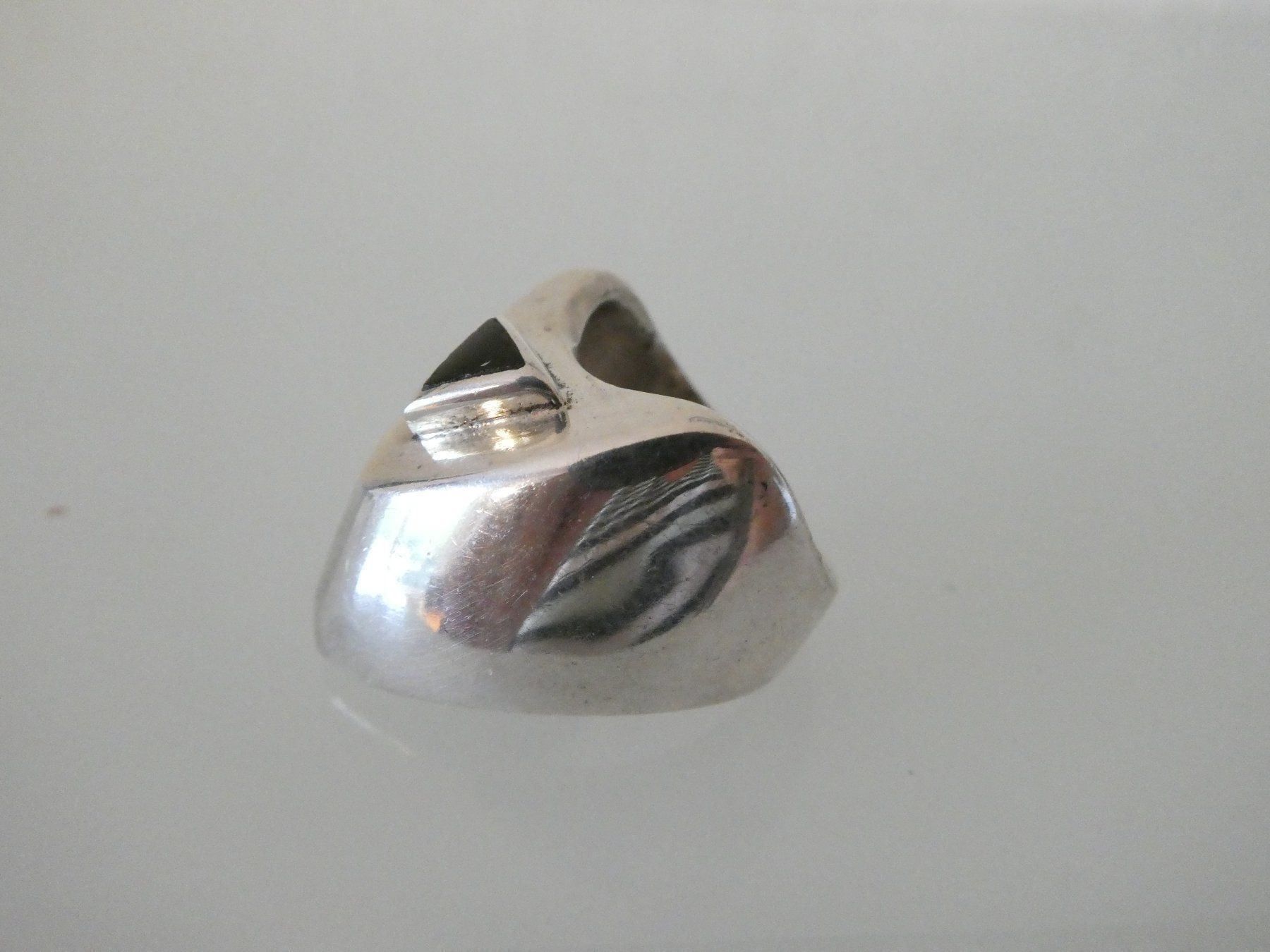 Anelli: Silberring 925 mit Onyx Gr. 55 (17.5mm) – Nuovo (secondo la descrizione) da Gattikon venduto da kaandooh 1