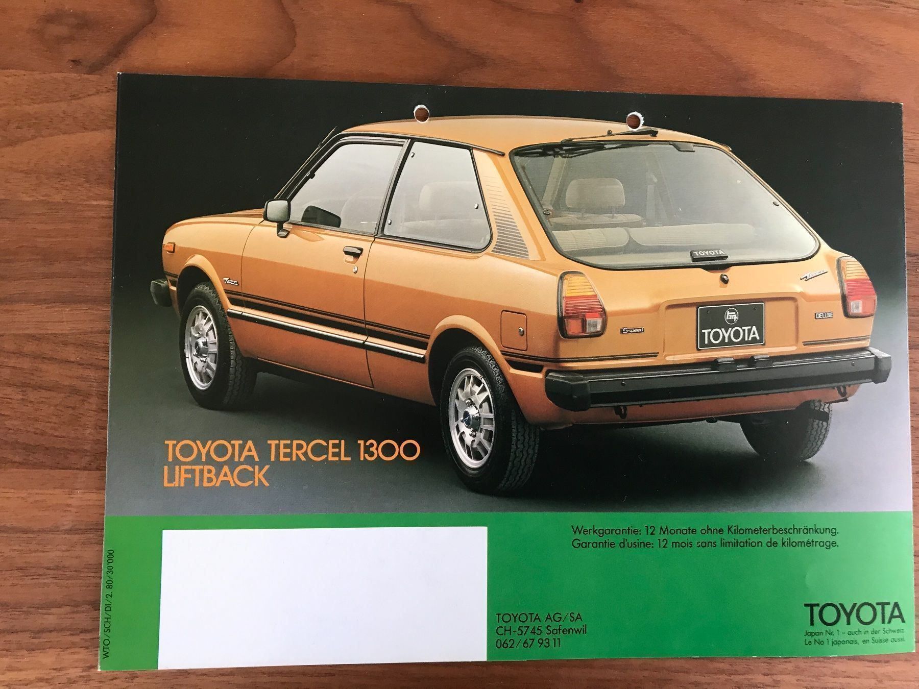 Toyota Automobili: Toyota Tercel Prospekt selten rar – Usato da Balterswil venduto da Jeko1967 4