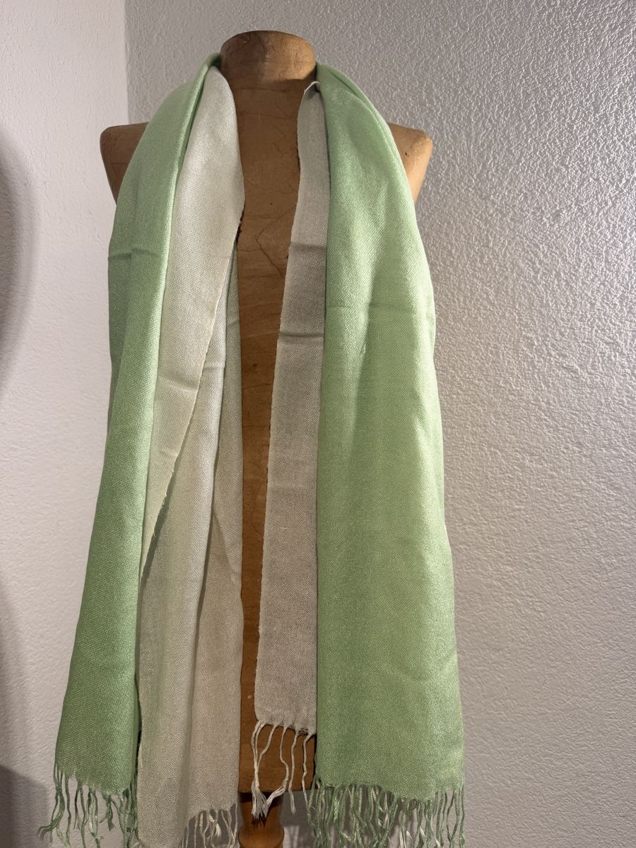 Foulard & Sciarpe: Écharpe d'été vert clair réversible - Légère et douce! – Usato da chamoson venduto da agr_y2m5 1