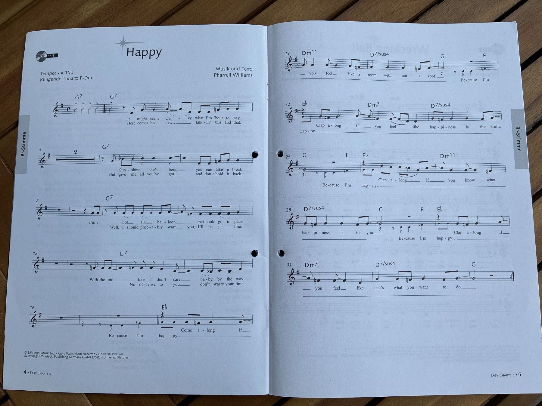 Bücher: EasyCharts Play-Along 5 Notenbuch mit CD – Gebraucht aus Guntershausen von Gloominati 4