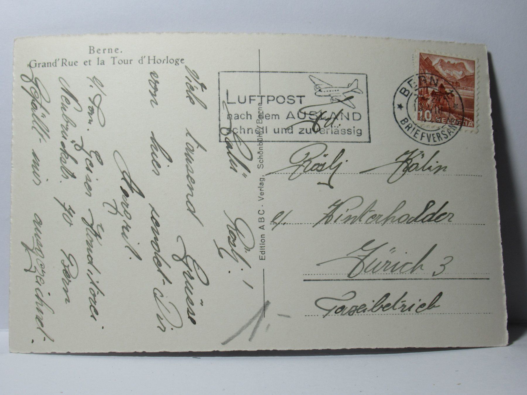 Cartoline postali: Bern , Kramgasse , Oldtimer um 1940 – Usato da Grenchen venduto da Bluemchen1900 2