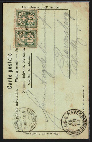 Cartoline postali: St. Gallen, Rösslithor, Eingang zur Mul – Usato da Berlin venduto da bartko-reher 1