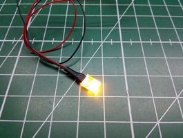 Quader-LED 2x5x7mm, verkabelt gelb
