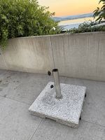Doppler Sonnenschirmsockel Granit & Edelstahl  45×45 cm