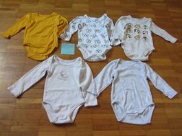 Lot de 5 bodys à manches longues taille 62-68 ou équivalent