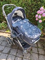 Teutonia Kinderwagen dunkelblau mit Zubehör - Bremse Defekt
