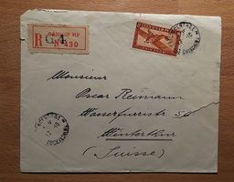 R Brief Saigon nach Winterthur 1936