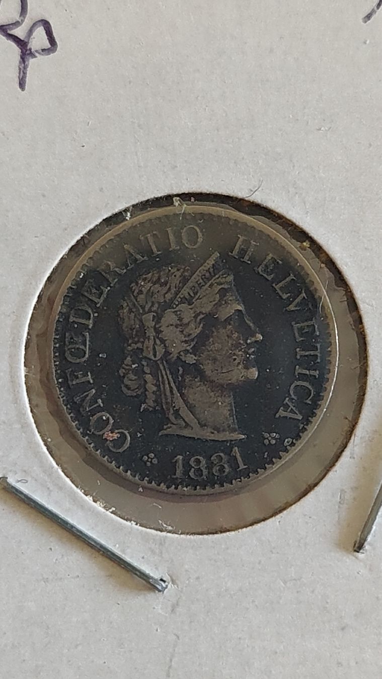 Tutti le monete: 5 Rappen 1881 Schweiz (WA3) – Usato da Neuenhof venduto da SchnaeppliAllerlei