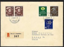 1949, J129-132 Serie auf sauberem R-FDC deutsch (15140)