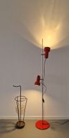 MCM Vintage Design, Rote Ständerlampe, 2 Spots, 1970er