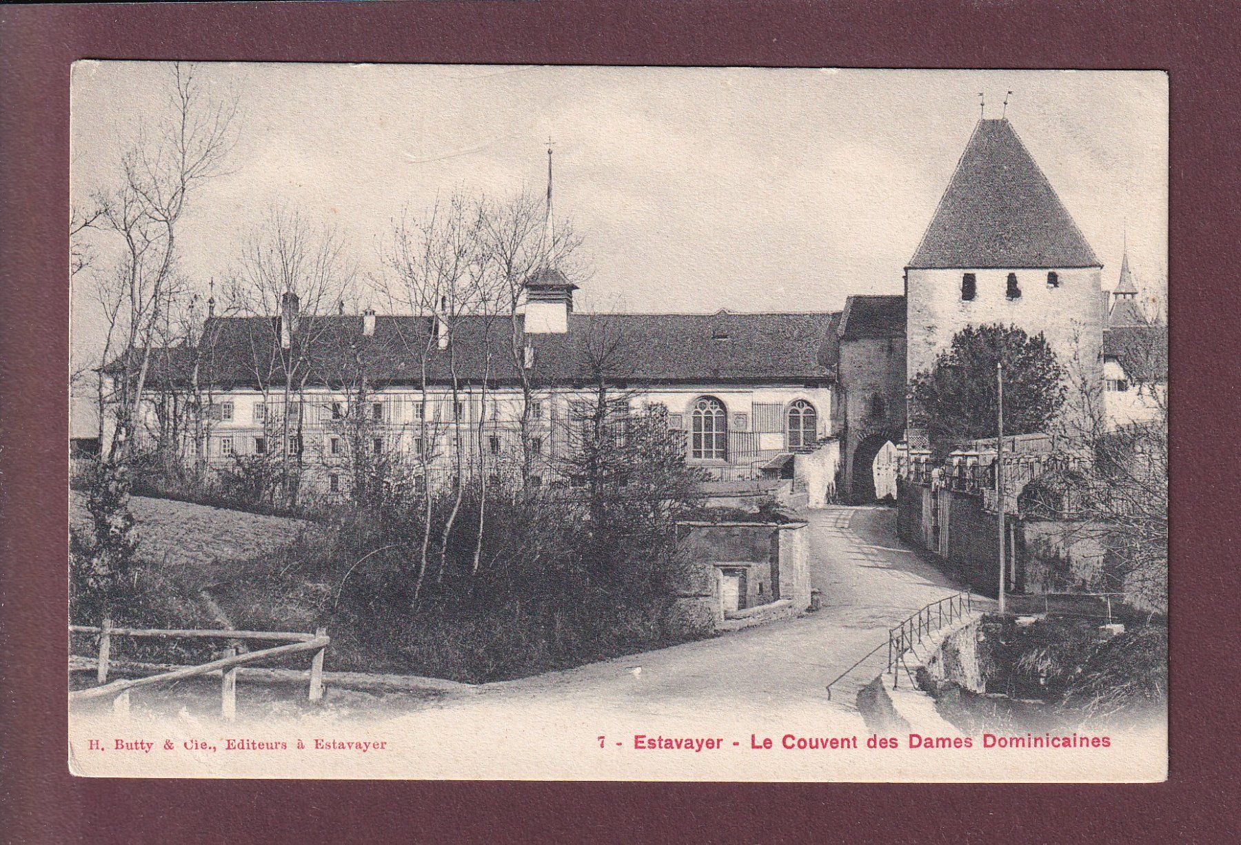 Ansichtskarten: ESTAVAYER - Couvent des dames dominicaines – Gebraucht aus Pully von nicecards