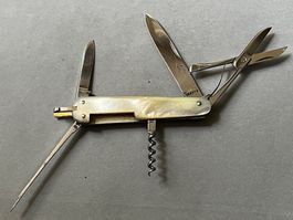 Sackmesser Bühler Langenthal 80 mm Perlmutt, mit Etui - RAR