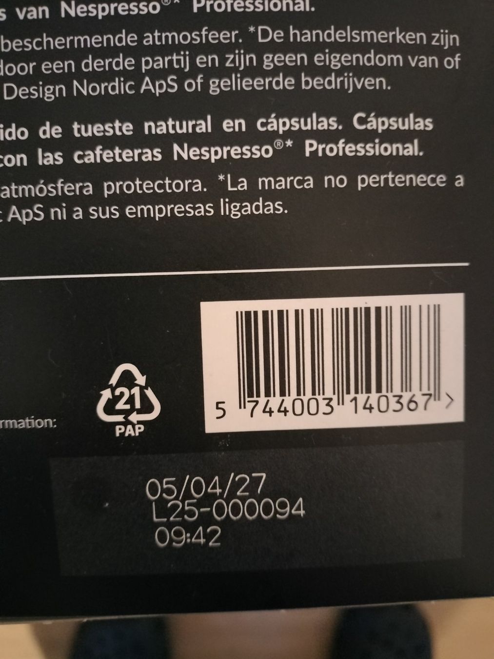 Nespresso Kaffeemaschinen & Espressomaschinen: Capsules à café pour Nespresso professionnel – Neu und originalverpackt aus Villars-sur-Glâne von Tibloom 1