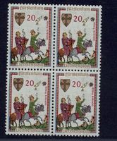 Liechtenstein Minnesänger 1962 postfrisch 4er-Blöcke
