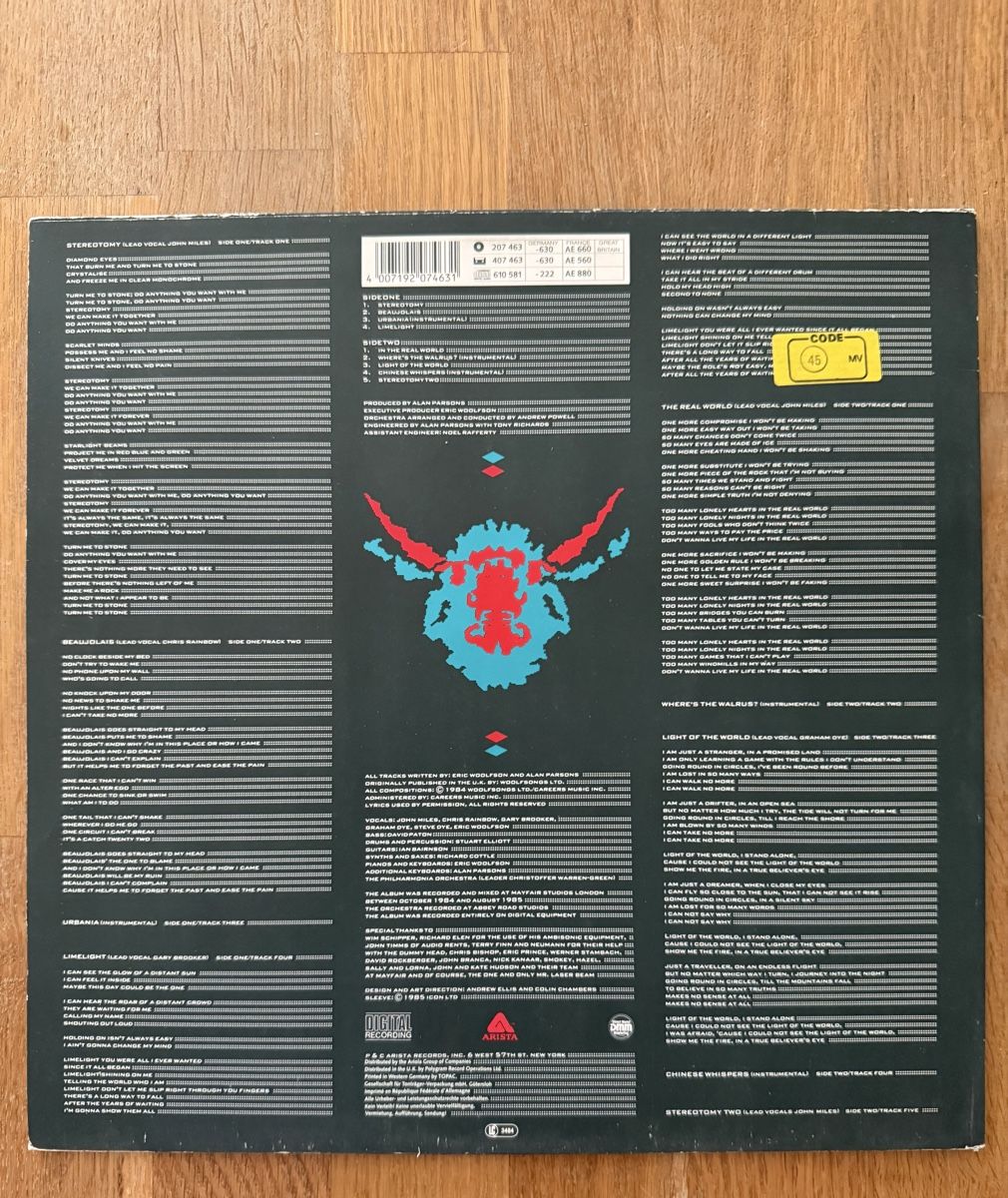 Dischi in vinile: Alan Parsons Project - Stereotomy Vinyl Schallplatte – Usato da Goldach venduto da Messerguru 1