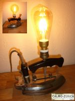 Antik Lampe vintage Bügeleisenlampe original Calmo Zürich