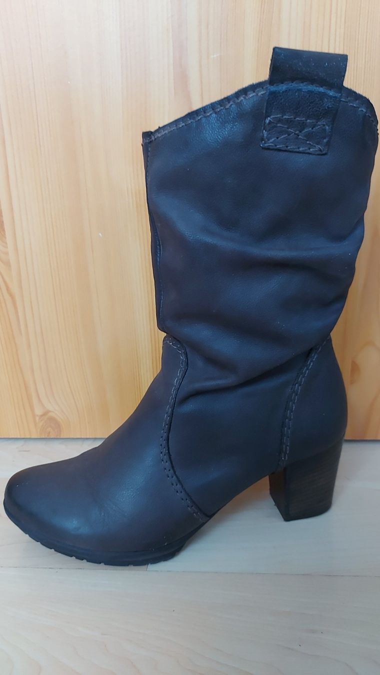 Damenschuhe: Leberstiefel grau, Gr. 36/37 – Gebraucht aus Rotkreuz von eri_t25d 4