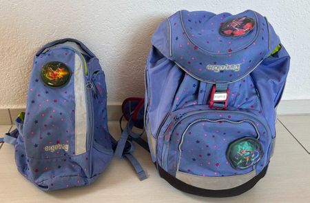 Schulrucksack Ergobag mit Turnruchsack und Etuit