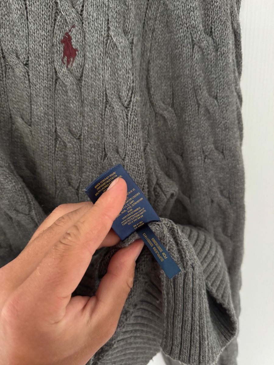 Polo Ralph Lauren Maglioni & Felpe: Polo Ralph Lauren Strickpullover Zopfmuster Grau Grösse XL – Usato da Wetzikon ZH venduto da Jan_wojt 5