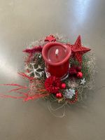 haltbarer Adventskranz mit grosser LED-Kerze*