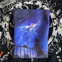 Beutel Säckli Hülle für Tarot Karten Edelsteine Sterne Wal