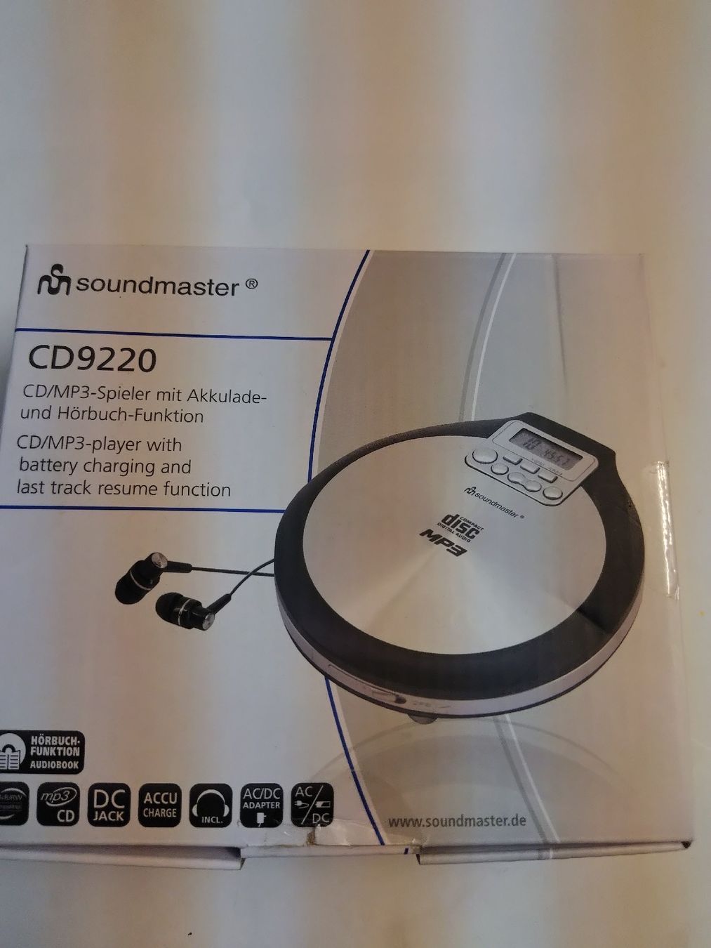 Lettore multimediale portatile: Soundmaster CD9220 CD MP3 Player silber  – Nuovo (secondo la descrizione) da Goldach venduto da Fuchour 6