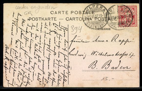 Cartoline postali: AK Tarasp, Schloss Tarasp – Usato da Berlin venduto da bartko-reher 1