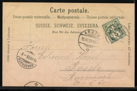 Cartoline postali: Lithographie Schweiz, Ein Schweizerhaus – Usato da Berlin venduto da bartko-reher 1