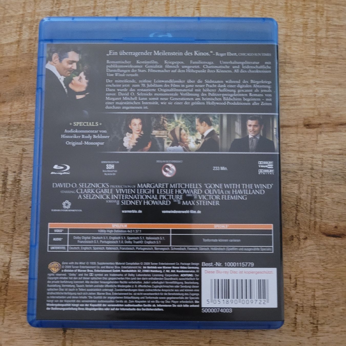 Alle DVDs: Vom Winde verweht bluray Clark Gable – Gebraucht aus Volketswil von uffdu 1