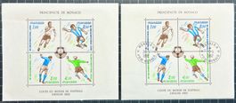 Monaco Fussball WM 1982 Briefmarken, ungebraucht, Top Zus...