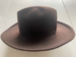 Hut Fedora, Typ Bosralino br. Lasche, breit, neuwertig Gr.59