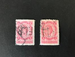 1899, Österreich - Kopf des Kaisers mit Perfin