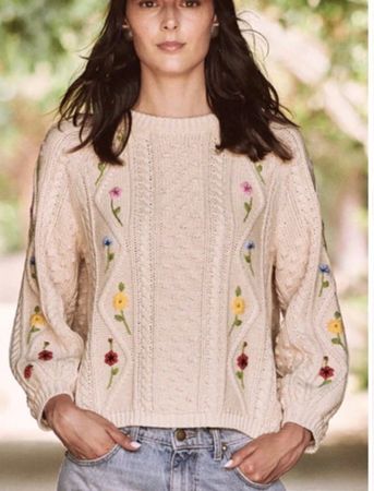 The Great. Pullover mit floraler Stickerei Grösse M (2)