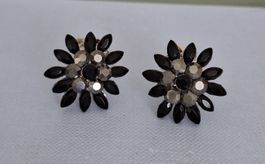 Vintage Clipsen mit schwarze Steine