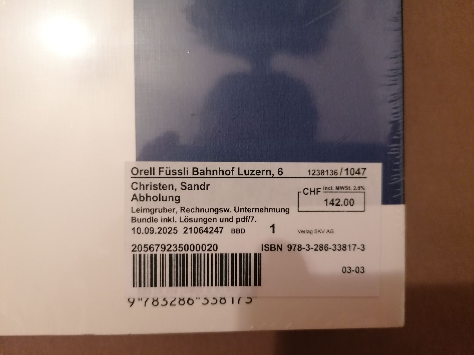 Bücher: Buch: Das Rechnungswesen der Unternehmung – Neu und originalverpackt aus Luzern von chr_ny72 3