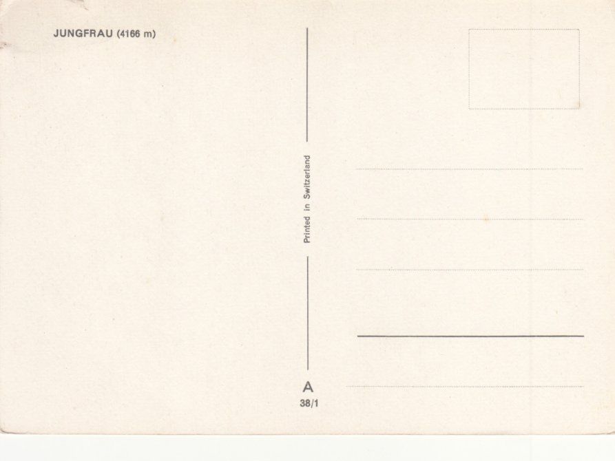 Cartoline postali: Jungfrau ca. 1970 – Usato da Bürglen TG venduto da StampGraf 1