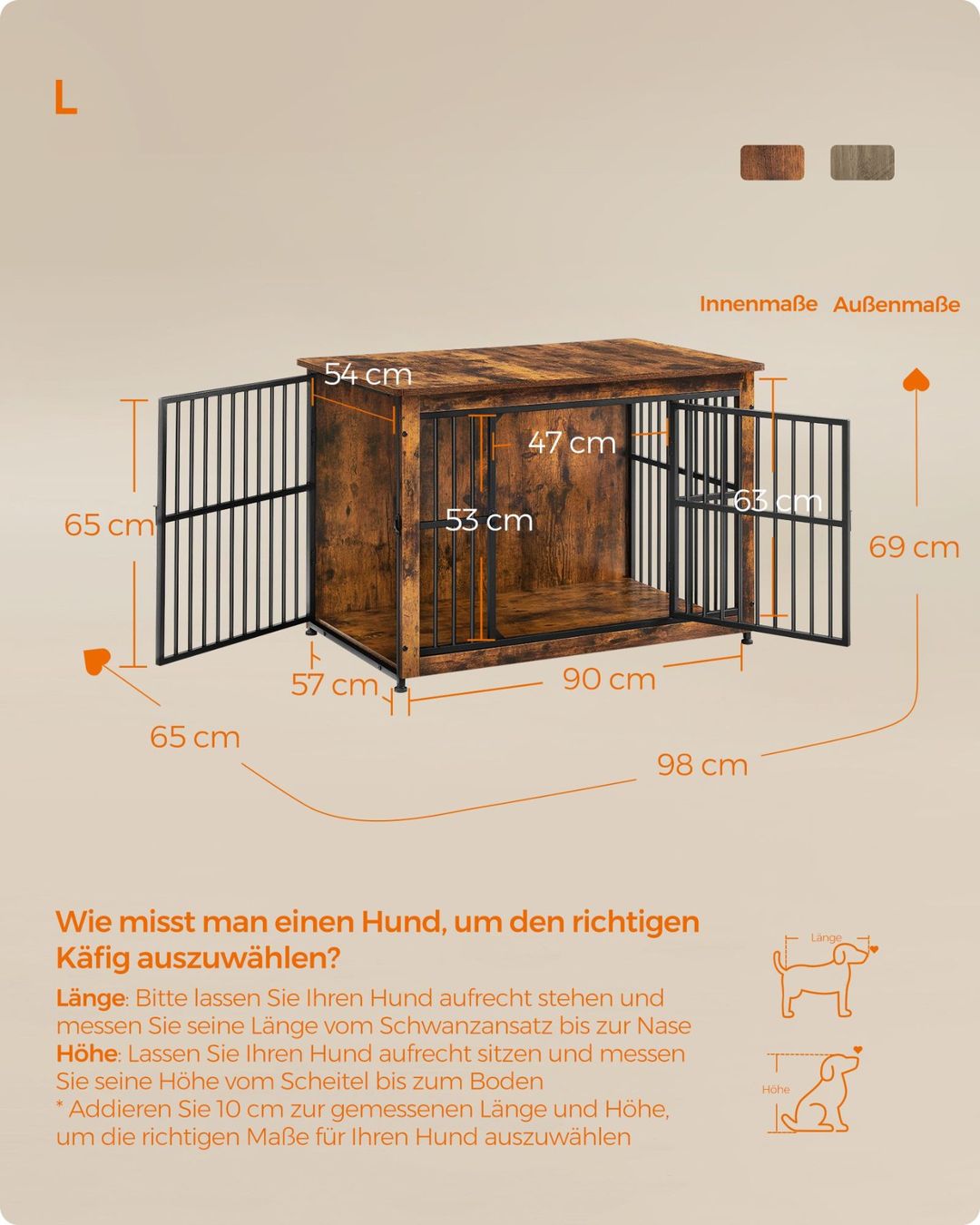 Gabbie, trasporto & Sicurezza: Hundekäfig Möbel Hundebox Indoor SOLARIS – Nuovo e nell'imballaggio originale da Lachen SZ venduto da MAMORU-MOEBEL 4