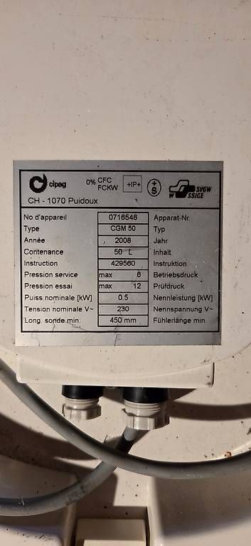 Sanitari: Chauffe-eau cipag 50 litres – Usato da Sergey venduto da swixkey 1