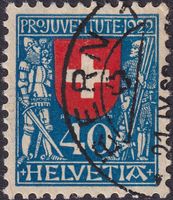 1922: J24 (Schweiz) idealer Vollstempel: BERN: 21.JUNI. 35.-