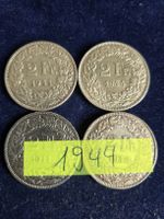 4x  Silbermünze CH  2 Fr.