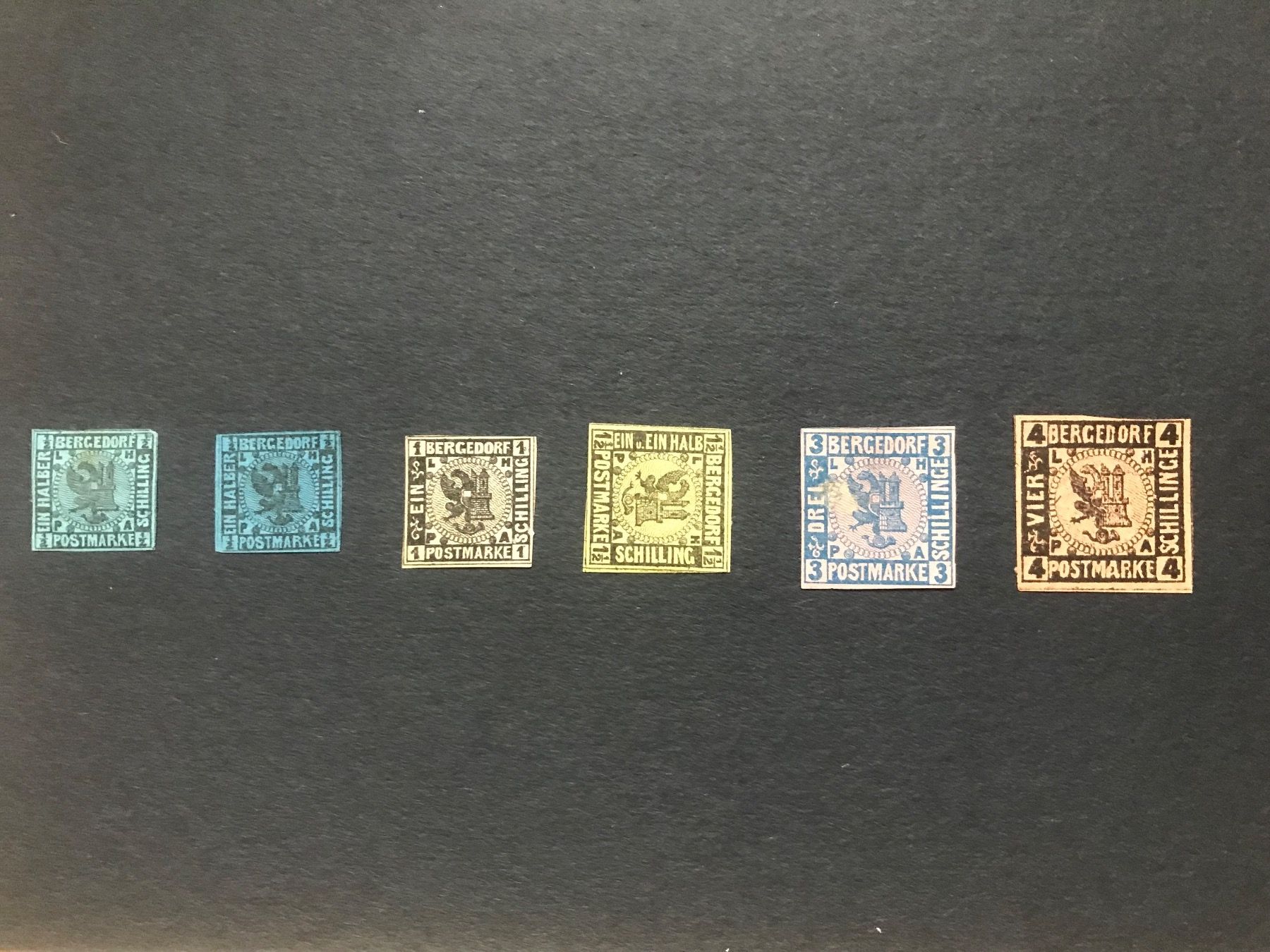 Tutti i francobolli: 1861, Bergedorf - Briefmarken 1-5 – Nuovo (secondo la descrizione) da stäfa venduto da brandy66