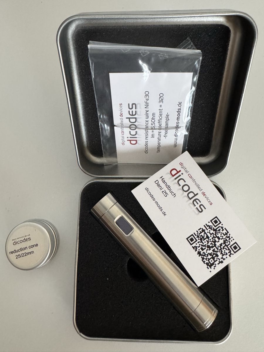 Dicodes Sonstige Tabakwaren: Dicodes Dani 25 Mod silber Zustand 9/10 – Neu und originalverpackt aus Arbon von homebender 1