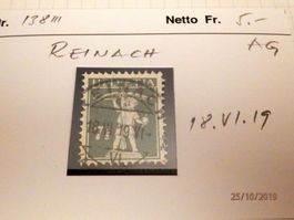 ZNr.138III, Vollstempel Reinach 18.VI.19
