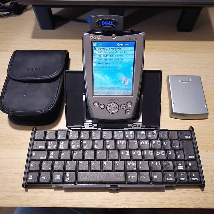 DELL AXIM X5 + TASTATUR + (2X) BATTERY + WLAN COMPACTFLASH (Gebraucht ...