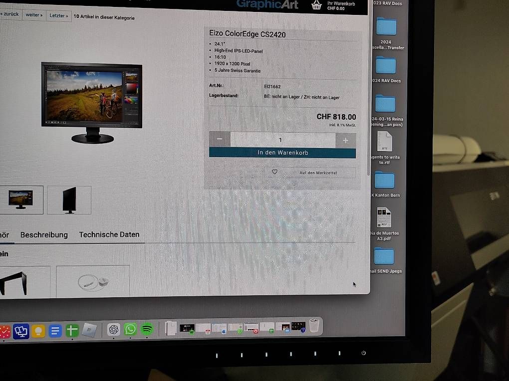 Eizo Monitore: Eizo CS2420 in like new condition – Gebraucht aus Bern von ggarciacano 2