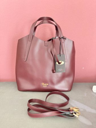 Shopper Tasche aubergine-farben