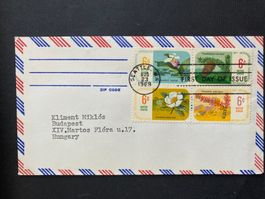 USA 1969 FDC Satz Botanischer Kongress 4er-Block 6c Blumen