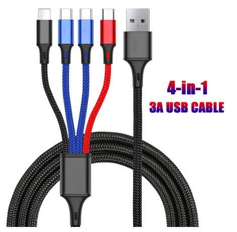 Cavi: USB-Ladekabel 2x USB-C, 1x Iphone, 1x Micro-USB, Ladekabel – Nuovo e nell'imballaggio originale da Buchrain venduto da Sssschaller